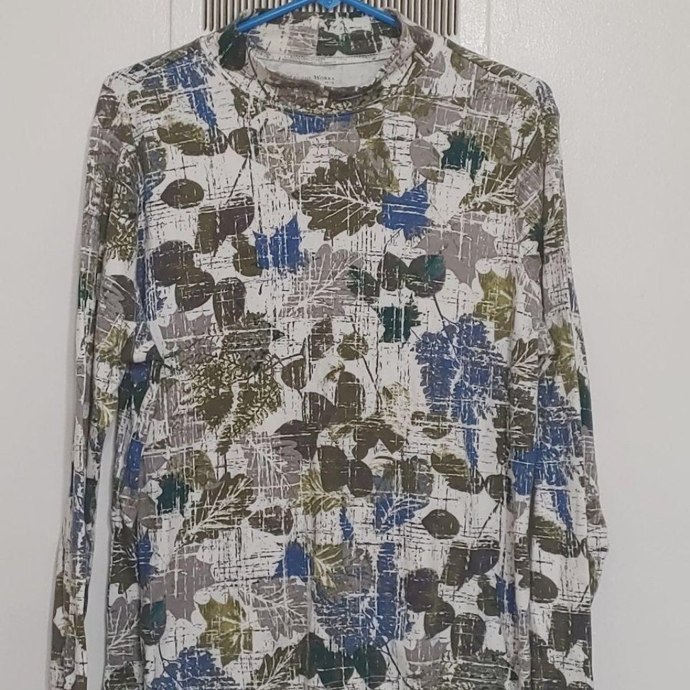 STUDIO WORKS NEW GRAY LONG SLEEVE SHIRT